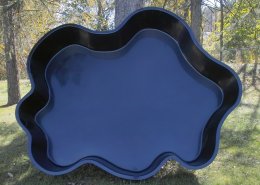 FIBERGLASS POND MODEL SM 10 APPROX SIZE 9' x 7'