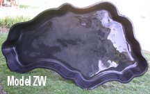 FIBERGLASS POND MODEL ZW APPROX SIZE 12' X 7' X 16"