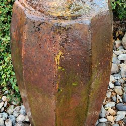 POTTERY FOUNTAIN CLOSED TOP BRONZE